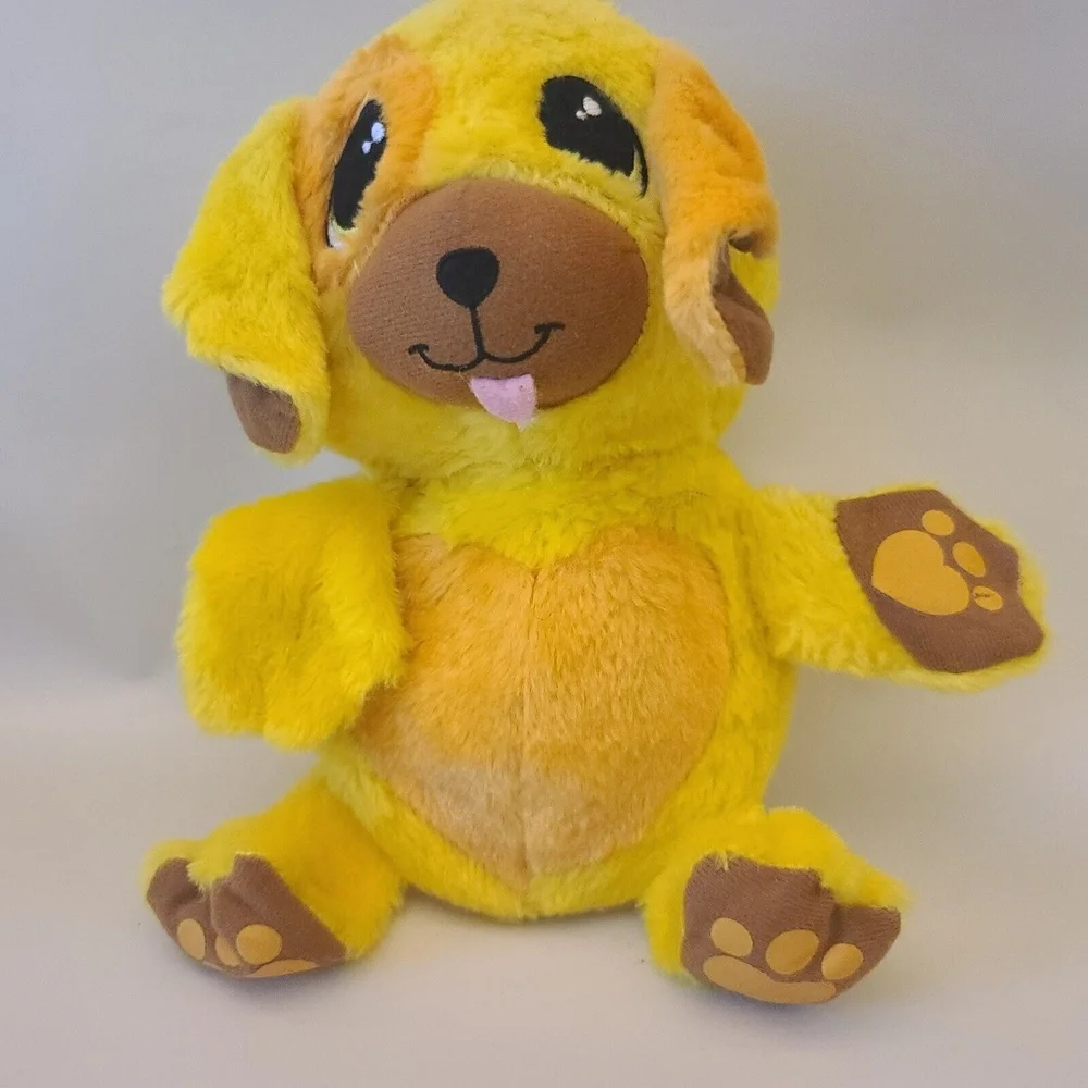 Ball Pet Yellow Dog Transforming Plush Stuffed Animal Toy 2014